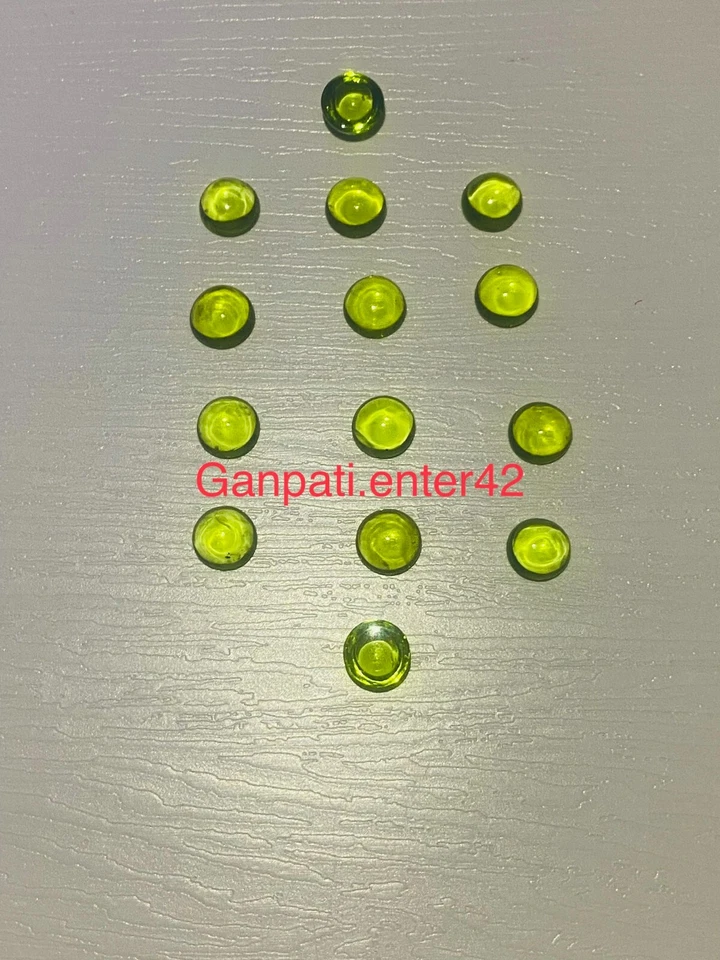 Natürlich Peridot Rund Cabochons 2x2 MM Zu 5x5 Mix Größe Menge Lose Edelstein E - Bild 3 von 4