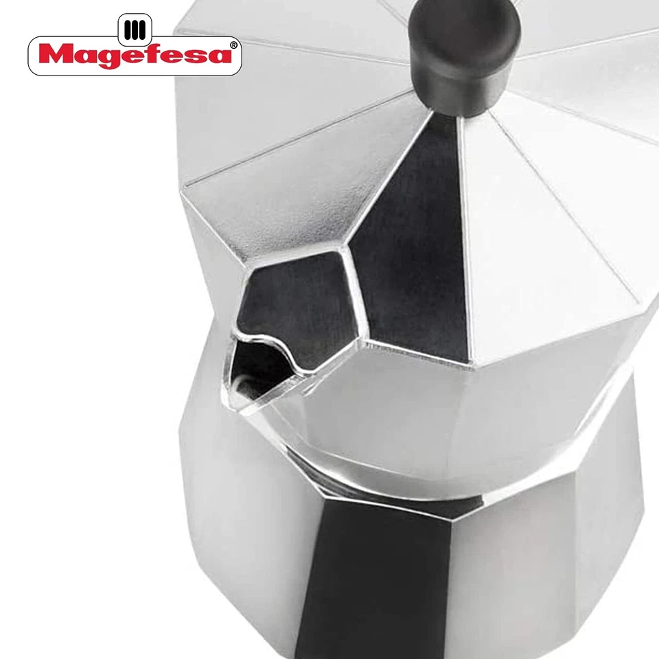 Kenia Estufa Espresso Moka Pot 6 Tazas/10 OZ Cafetera Italiana para C... Foto 3 de 4