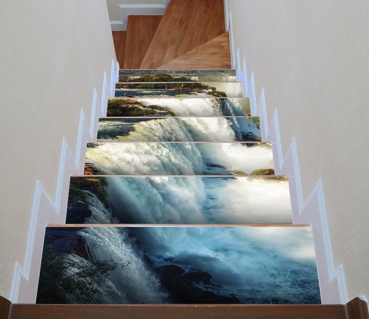 3D Fälle Baum 7649 Stair Risers Dekoration Fototapete Vinyl Aufkleber Tapete DE