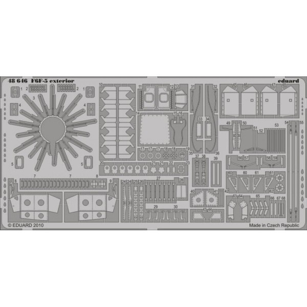MW22 Eduard 48646 F6F-5 Exterior 1/48 Pe Set For Hobby Boss-image