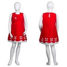 Niño Rojo Vestido Disfraz Juegos con disfraces Fiesta Navidad Troll Amapola Vestido Elegante HC-414