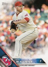 Lot of (10) 2016 Topps Mini ZACH MCALLISTER Card LOT SP/1000 #374 Indians
