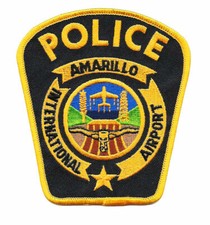 POLICE PATCH TEXAS AMARILLO INTERNATIONAL AIRPORT STAR AVIATION SHERIFF MARSHAL 
