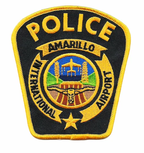 POLICE PATCH TEXAS AMARILLO INTERNATIONAL AIRPORT STAR AVIATION SHERIFF MARSHAL