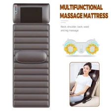 Electric Massage Mat Full Body Heating Pad Vibration Back Massager & Head Pillow