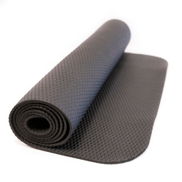 Large Yoga Mat 72 Inches BY 24 INCHES BLACK 3/8 Inch Thick Antislip