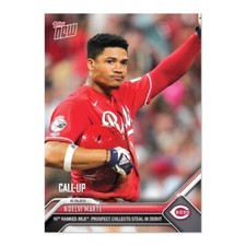 2023 TOPPS NOW 735 Noelvi Marte Reds Preorder Rookie Call Up Debut Stolen Base