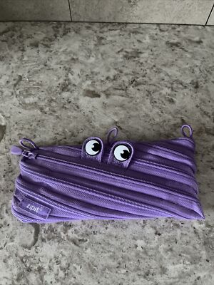 ZIPIT Wildlings Pencil Case for Girls in Purple, Pre-Owned