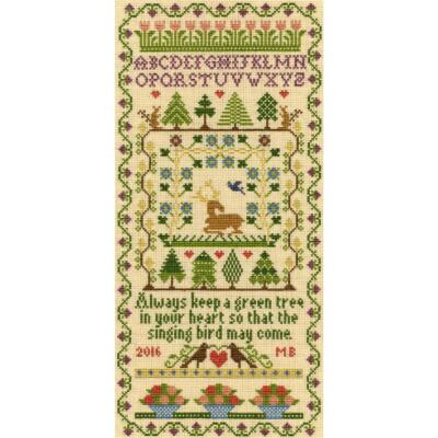Bothy Threads Kreuzstich-Set ''Grüner Baum'', 18x36cm, XS2, Zählmuster