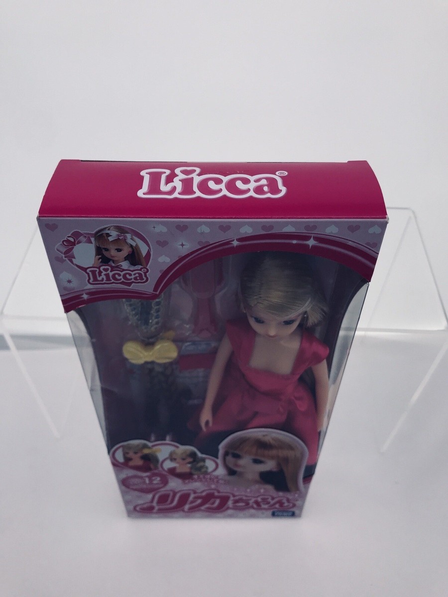 Takara Tomy Japan Licca Chan 9in Doll LD-12 Red Party Dress Golden