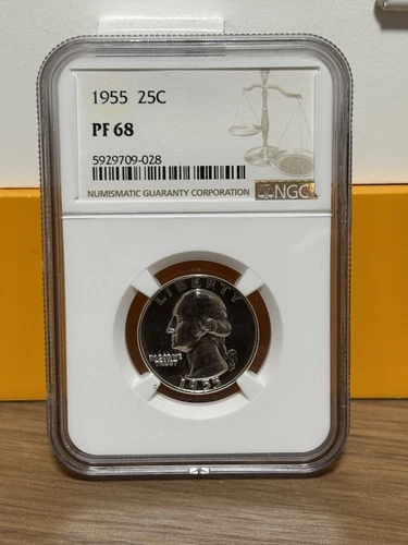 1955 Washington Quarter Graded (NGC) Proof PF 68