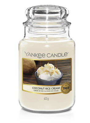 Yankee Candle Duftkerze im Glas (groß) COCONUT RICE CREAM