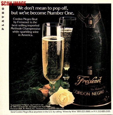1983 Reklame FREIXENET Cordon Negro Sekt Vintage Kleindruckanzeige 720/126