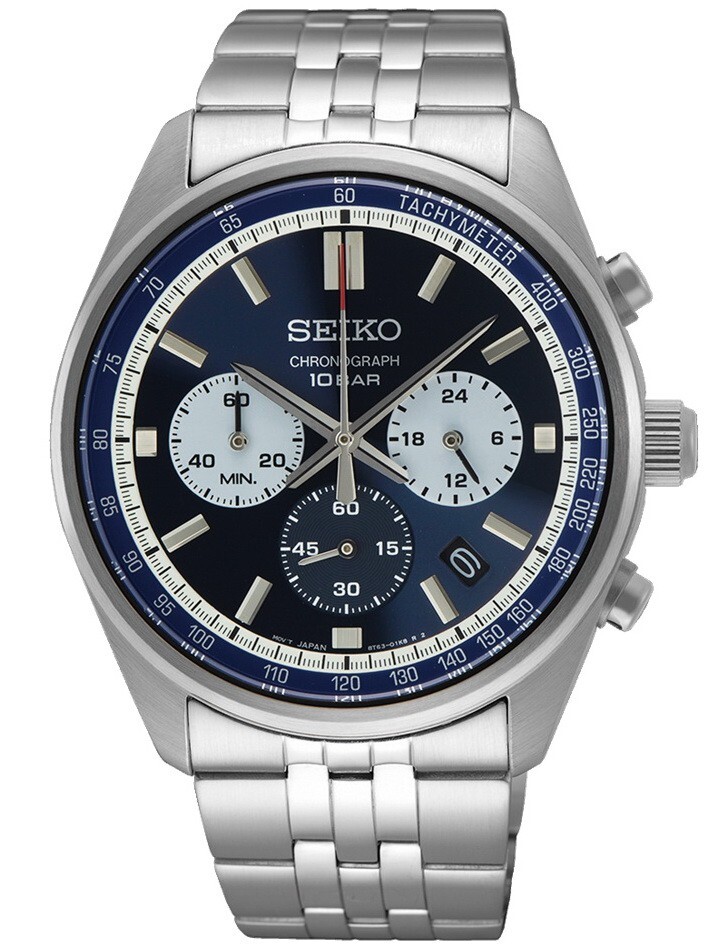Seiko Analog Chrono 100m Quartz Men's Watch SSB427P1 SSB427P1