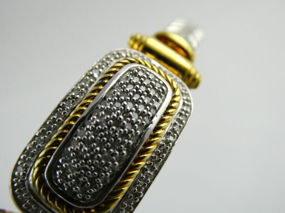 JWBR Gilded Sterling Silver Natural Diamond Pave Setting JWBR Gilded Sterling Silver Natural Diamond Pave Setting
