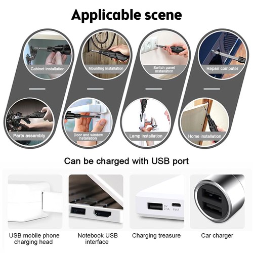 3,6 V Mini Kabelloser Elektrischer Wiederaufladbarer Schraubendreher Elektrische Reparaturwerkzeuge USA - Bild 9 von 16