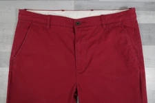 Levi's Chino Joggers Mens Stretch Tapered Trousers Red Burgundy W36 L31