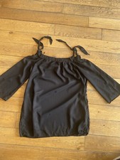 ZARA Black  Tie Shoulder mini dress with pockets Size Large