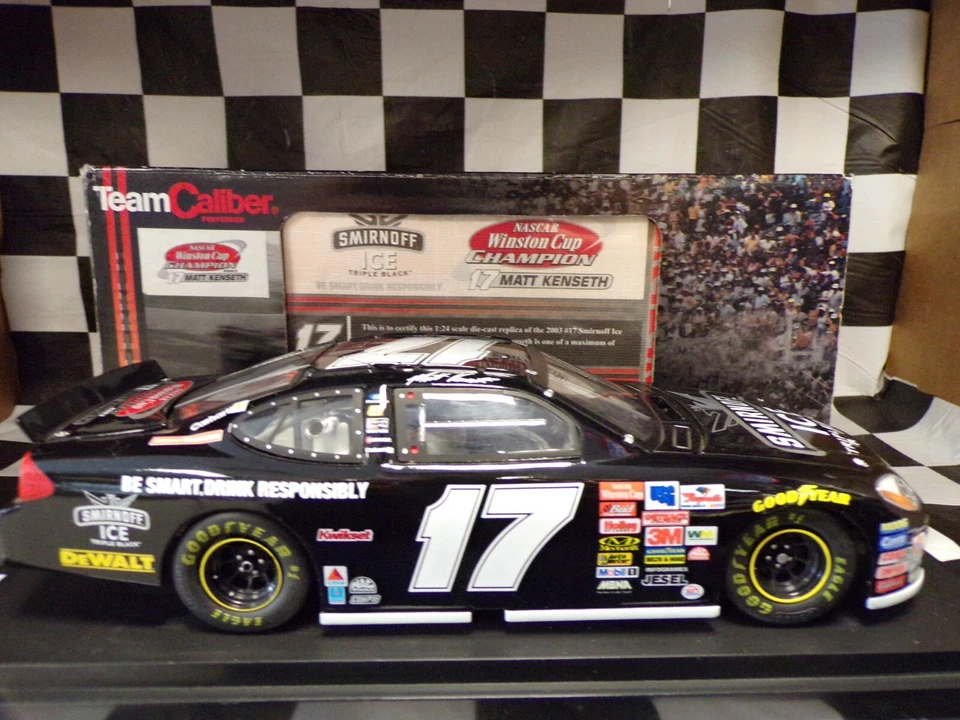 Opaco Kenseth #17 Smirnoff Ice Triplo Nero 2003 Taurus Team Caliber 1:24 - Immagine 2 di 4