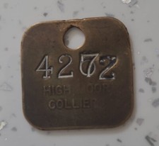 High Moor NCB BRASS  PIT CHECK TOKEN Mining Membrobilia