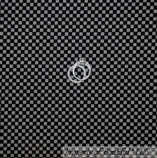 BonEful Fabric FQ Cotton Quilt Black Gray Nascar RACE CAR Check Gingham Block US