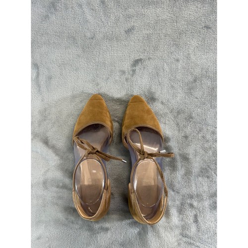 Franco Sarto womens shoes 7.5 brown lace ballet style shoes Sybil pre owned - Picture 14 of 19