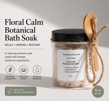 Lavender Bath Salt Soak Relaxing Mineral Soak for Stress Relief Spa Bath