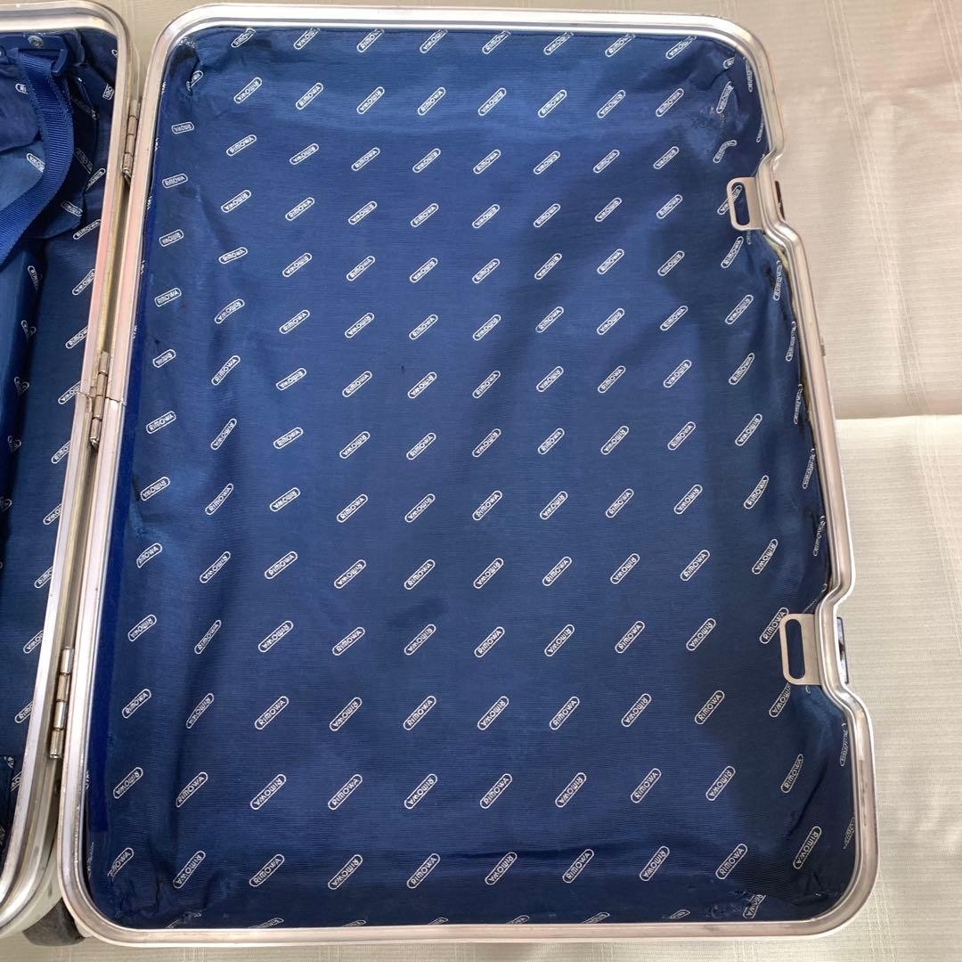 Rimowa 929.52 Topas 35L Silver 2 wheels Carry Case Suitcase Used