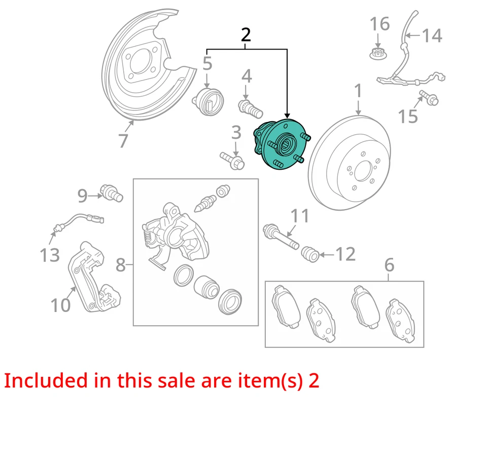 Buje de rueda delantera para conductor Toyota Prius 2010-2015 fabricante original REUY9 Foto 3 de 4