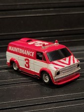 1970's TYCO Dodge Van Maintenance Red  White Slot Car Curvehugger