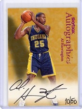 1999-00 Skybox Autographics Century Mark Autograph Al Harrington No 10 of 50