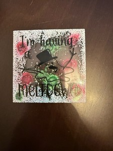 Handmade Coaster Christmas Winter Decor Humor Snowman