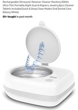 Rechargeable Ultrasonic Retainer Cleaner Machine | 50kHz 1.9 inch Ultra-Thin