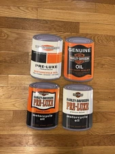 Harley Davidson HD Oil Can Snack Plate Set of 4 Designs, melamine trays retro