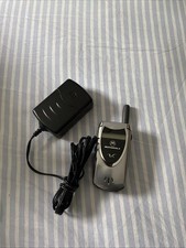 Vintage Motorola 60C Silver Cellular Flip Phone Cell Phone