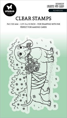 2 Pack Studio Light Clear Stamp By Laurens-Nr. 567, Flower Dog STAMP567