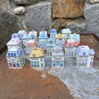 Lot Collection 1989 Lenox Spice Village 18 Pieces Porcelain
