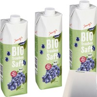 Jeden Tag Bio Traubensaft 3Er Pack 3X1L Packung Usy Block