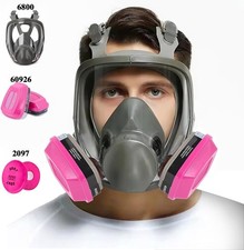 Full Face Gas Mask Painting Spraying Respirator w/Filters for 6800 Facepiece USA