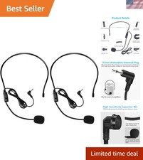 Durable 3.5mm Headset Mic Set - Ideal for Singing, Speaking, Presentations