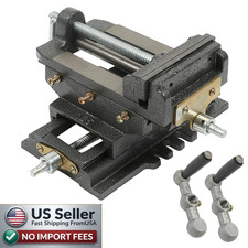 5 Inch Cross Slide Drill Press Vise XY Heavy Duty Machine Clamp Workbench USA