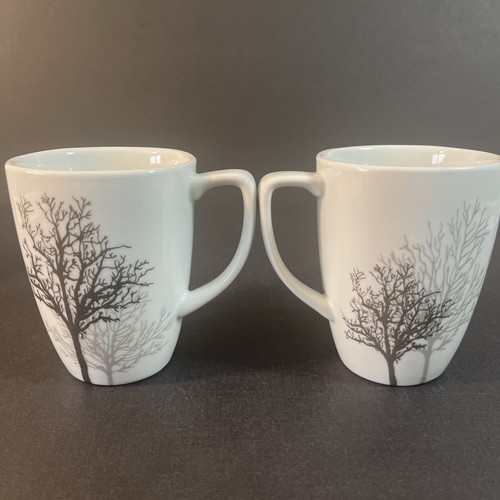 Set/4 Corelle Coordinates Timber Shadow Kaffeebecher Tasse weiß grau braun gebraucht, in einwandfreiem Zustand - Bild 10 von 14