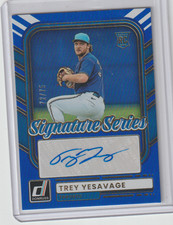 TREY YESAVAGE ROOKIE AUTO SIGNATURE SERIES blue /75  - 2026 Donruss Baseball