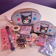 Sanrio Kuromi Coin Purse Set - Purple Pink White Black - Animation Theme