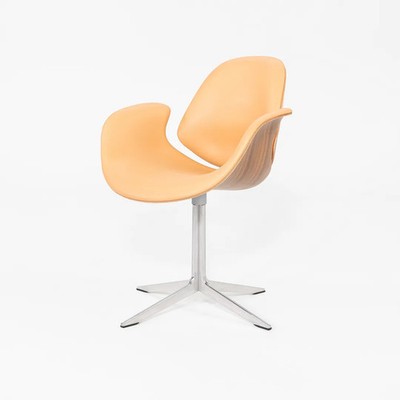 2025 Salto & Sigsgaard for OneCollection Council Chair in Sand Leather & Walnut