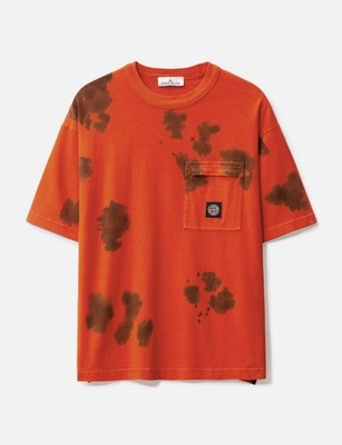 Stone Island Tee Tie-Dyed Patch Program Oversized T-Shirt Mens Large Crewneck