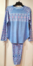 Cuddl Duds Women's Brushed Sweater Knit Long Sleeve Pajama Set Size Small