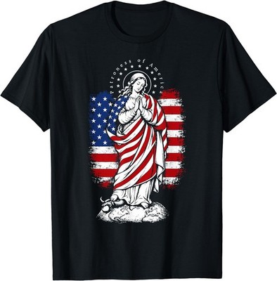Patroness of The USA Blessed Virgin Mary Catholic Art T-Shirt
