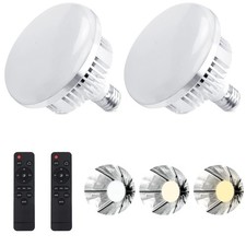 2Pack 135W Photography Light Bulb Dimmable Tricolor LED Bulbs 2700-6400K Colo...