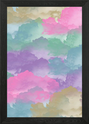 Mystischer Himmel der pastelligen Wolken Gerahmtes Wandbild Poster Leinwanddruck Bild